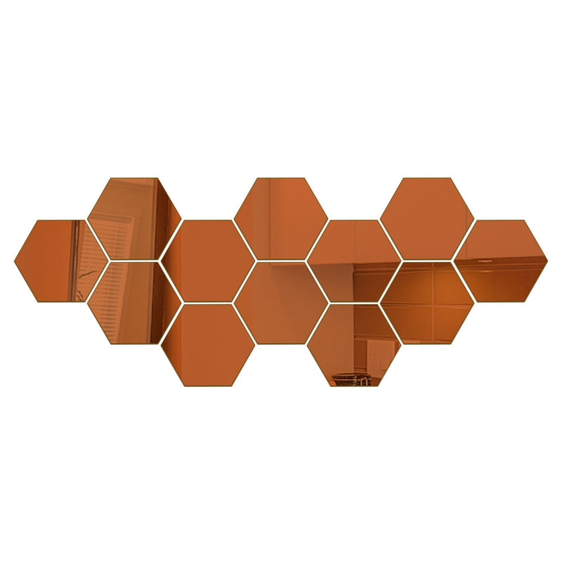 Peegliefektiga hexagon kleebised NewHome™
