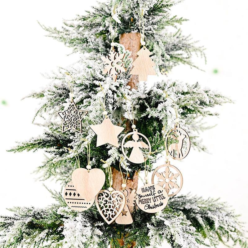 Puidust käsitöö jõulupuu kaunistused SantaHause™ - Maailmakaubad.ee