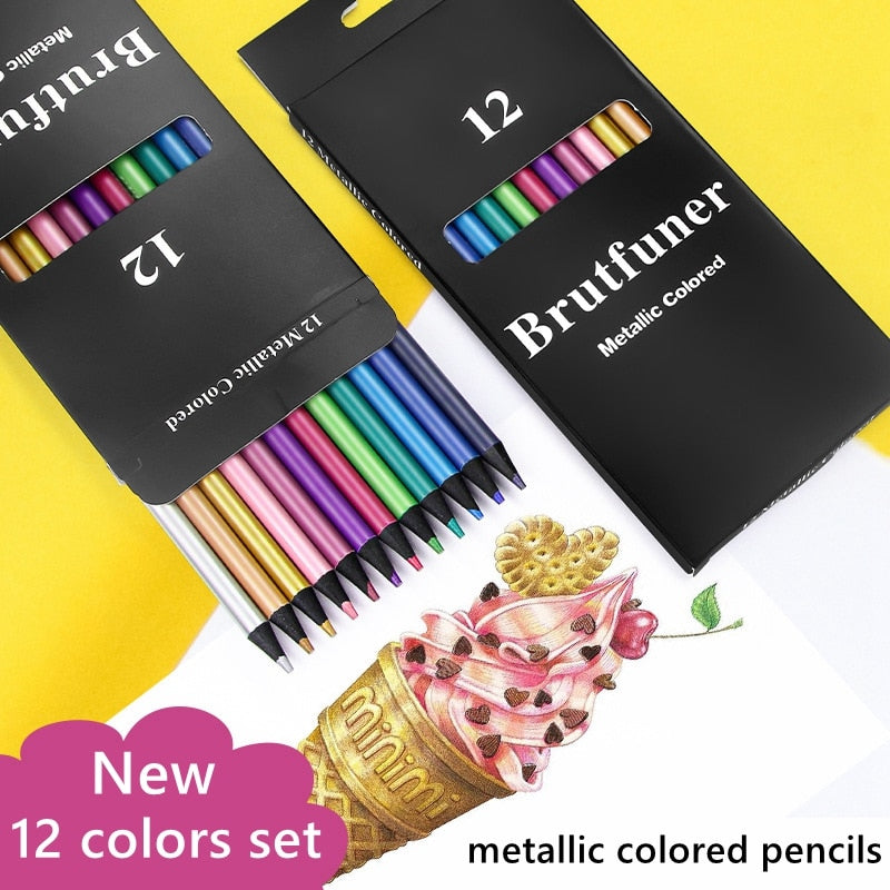 Värvilised pliiatsid 12 metallik värvi DiamondSpark™