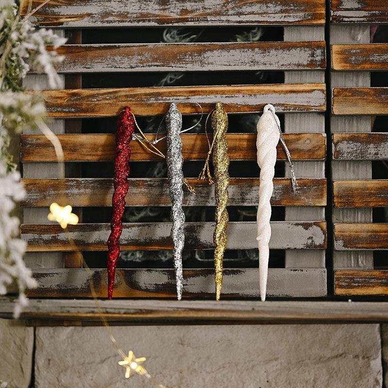 Jääpurikad jõulupuu kaunistused SantaHause™ - Maailmakaubad.ee