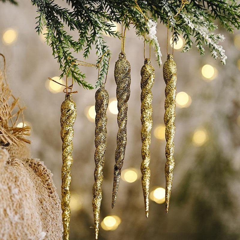 Jääpurikad jõulupuu kaunistused SantaHause™ - Maailmakaubad.ee