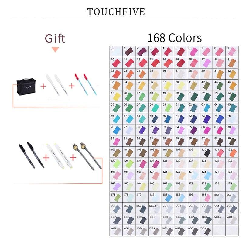 Kahe otsaga pintselmarkerid TouchFive™ - Maailmakaubad.ee